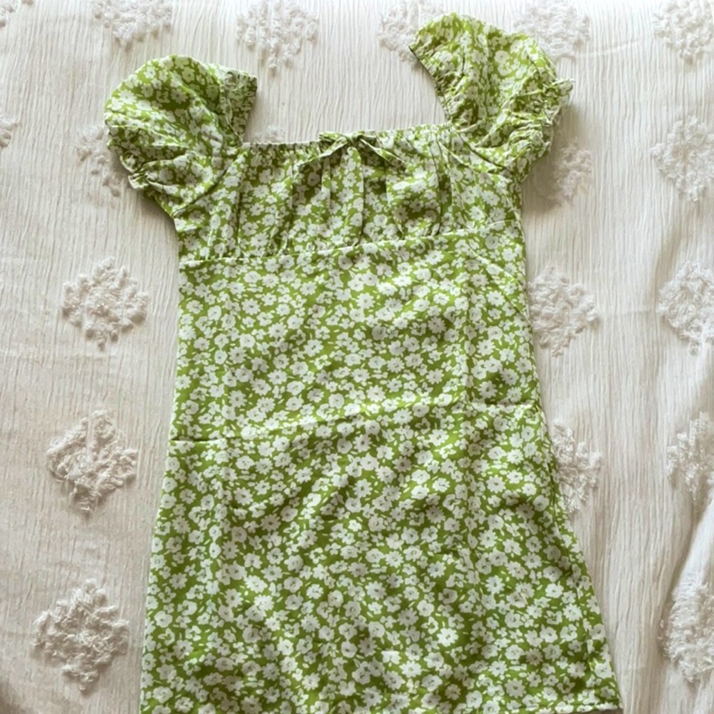 Green Floral Dress